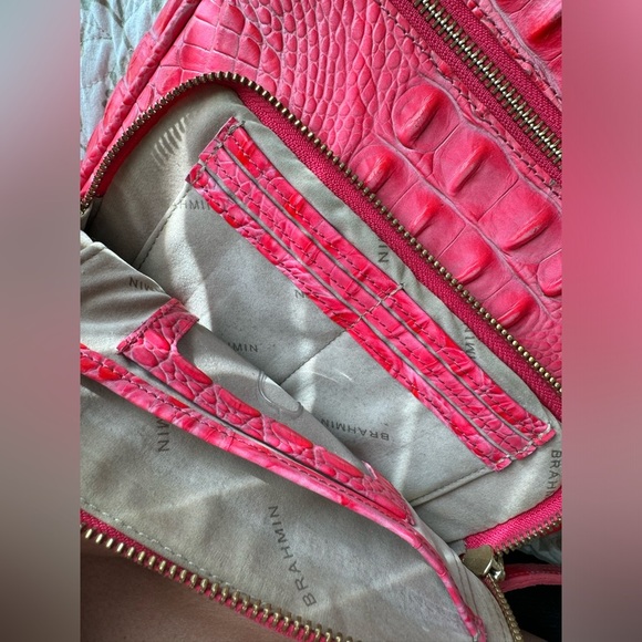 Brahmin Melbourne Cleo crossbody hot bright pink - Picture 5 of 16